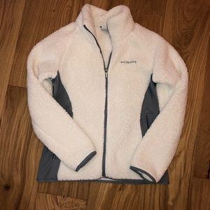 White Columbia Fleece Full Zip Jacket